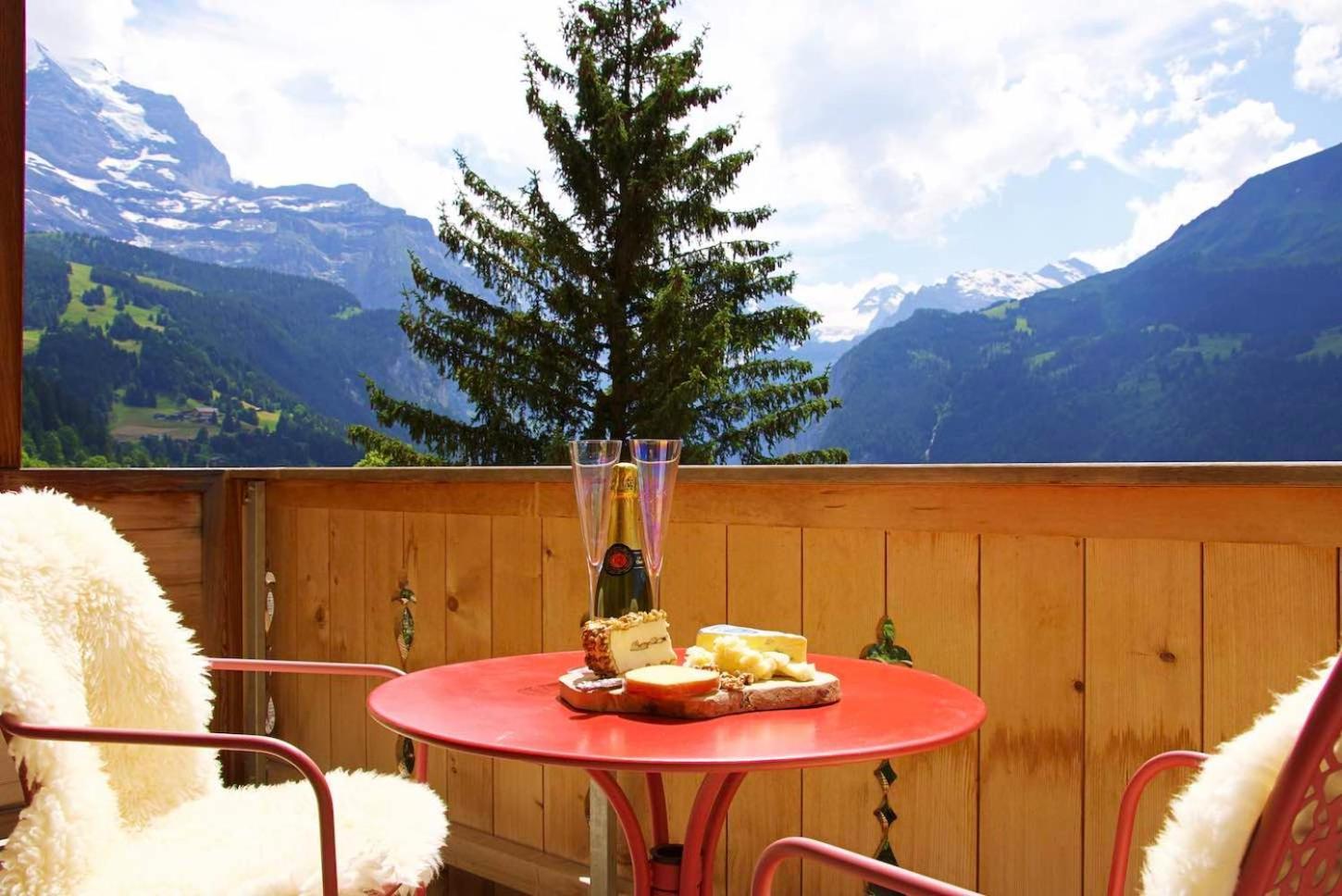 Holiday Flat #1, Chalet Aberot, Wengen, Switzerland Eksteriør billede